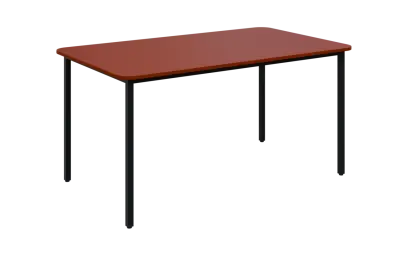 JSBR 150N Jídelní stůl 1500 x 900 mm, deska cihlově červená / podnož černá